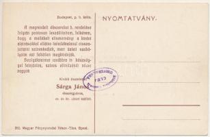 Kolozsvár, Cluj; Sárga János ékszerész reklámlapja törpékkel. Székhely: Budapest, Kígyó tér 1. Fiókü...