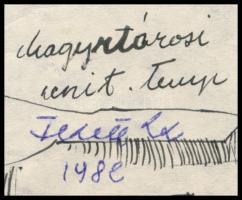 Fekete Zsolt (1935-2016): Unitárius templom, Erdély, 1982. Tus, papír, jelzett, 30x21 cm