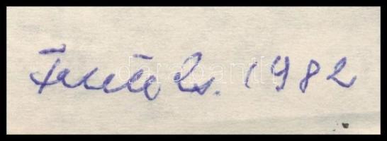 Fekete Zsolt (1935-2016): Erdélyi templomtorony, 1982. Tus, papír, jelzett, 30x21 cm