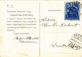 1938 Sopron, Kézműipari Kiállítás s: Steiner Antal (fl)