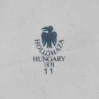 Hollóházi Szász Endre által tervezett mintával díszített porcelán tégely. Jelzett, minimális kopássa...