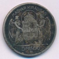 1930. 5P Ag "Horthy jobbra" T:F patina, ph
Adamo P8