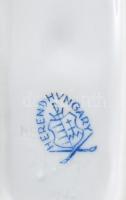 Herendi porcelán Viktória mintás leveles tálka, kézzel festett, jelzett, hibátlan, 15x10 cm