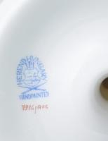 Herendi Apponyi rust mintás kétrészes gyertyatartó. Jelzett, kis kopással, m: 27 cm