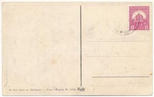 Budapesti 25. Szt. Imre cserkészcsapat / Hungarian boy scout art postcard s: Megyer Meyer Attila (EK...