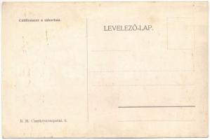 Céllövészet a táborban. R.M. Cserkészcsapat 4. / Hungarian scourt art s: Márton L. (EK)