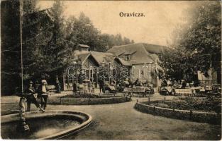 1908 Oravicabánya, Oravica, Oravicza, Oravita; vendéglő. Weisz Félix kiadása / restaurant (fa)