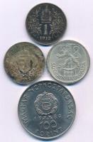 4db-os vegyes érmetétel, közte 1937. 1P Ag + 1980. 100Ft Ni "Szovjet-magyar közös űrrepülés&quo...