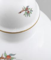 Herendi csipkebogyó mintás fedeles porcelán váza. Kézzel festett, jelzett, hibátlan 27 cm