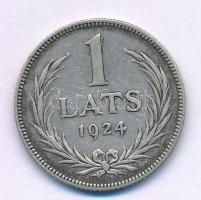 Lettország 1924. 1L Ag T:XF,VF Latvia 1924. 1 Lats Ag C:XF,VF Krause KM#7