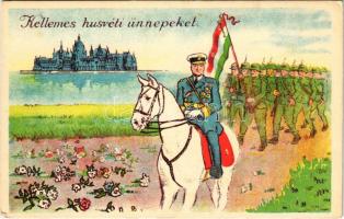 Kellemes húsvéti ünnepeket! Horthy Miklós fehér lovon bevonuláskor / Hungarian irredenta, entry of the Hungarian troops