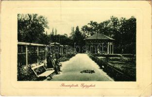 1911 Buziásfürdő, Baile Buzias; Gyógykert. W.L. Bp. 2044. / spa park (EB)