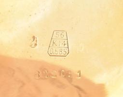 14K arany (Au) Sureté zárt zsebóra. Dupla arany fedél. Jelzett tok, szerkezet. szép számlap d: 50 mm