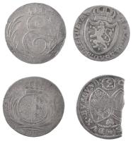 Német Államok ~1640-1830. 4db klf Ag krajcár T:VF-F közte egy hiányos German States ~1640-1830. 4pcs of diff Ag Kreuzers C:VF-F with one deficient