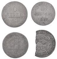 Német Államok ~1640-1830. 4db klf Ag krajcár T:VF-F közte egy hiányos
German States ~1640-1830. 4pc...