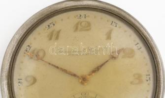 IWC Schaffhausen fém tokos zsebóra, jelzett számlap, másodperc segédkörrel, nem működik, kopott muta...