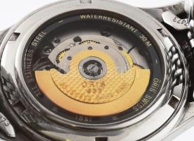 Oris mechanikus férfi skeleton karóra, fém szíjjal, működik, díszdobozban, leírással, jó állapotban,...
