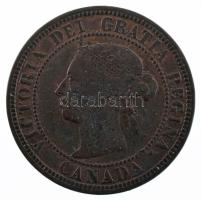 Kanada 1882H 1c bronz Viktória T:VF patina Canada 1882H 1 Cent bronze Victoria C:VF patina