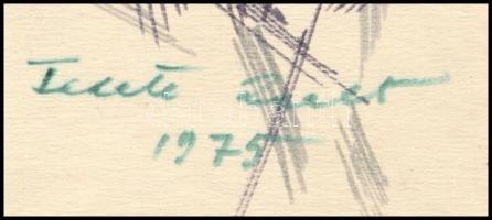 Fekete Zsolt (1935-2016): Jézus, 1975. Vegyes technika, papír, jelzett, lap széle kissé sérült, 34,5...