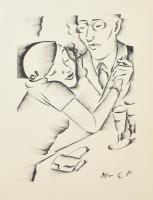 Molnár C. Pál (1894-1981): Újságrajzai és könyillusztrációi, 13 db lap, Ferenczy Galéria kiadása, 19...