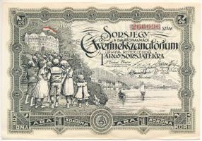 1911. 1K Sorsjegy a Balatonalmádi Gyermekszanatóriumi Tárgysorsjátékára T:VF