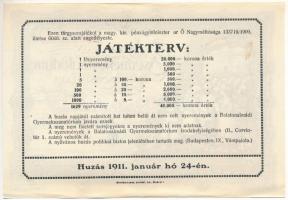 1911. 1K "Sorsjegy a Balatonalmádi Gyermekszanatóriumi Tárgysorsjátékára" T:VF