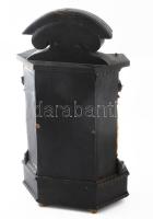 Biedermeier asztali óra oszlopos, feles ütős szerkezet, működik, számlap sérült 45x55 cm