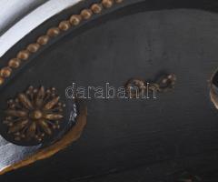 Biedermeier asztali óra oszlopos, feles ütős szerkezet, működik, számlap sérült 45x55 cm