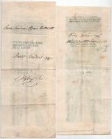 Nagykőrös 1877-1894. 5db klf kitöltött váltó bélyegzésekkel T:F