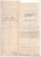 Nagykőrös 1877-1894. 5db klf kitöltött váltó bélyegzésekkel T:F