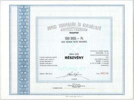 1989. Budapest "Noviki Innovációs és Szolgáltató Részvénytársaság" névre szóló részvénye 1...