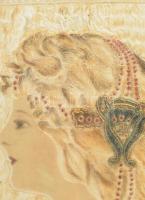 Jelzés nélkül: Szecessziós alak. Kézzel festett selyem. Üvegezett keretben 61x42 cm