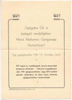 Hévíz, Rádiumos gyógyiszap kompress kihajtható reklámlapja. Gyógyiszapértékesítő, Budapest, Stáhly u...