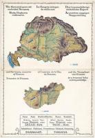 Az ezeréves egységes Magyarország és a trianoni béke szörnyszülöttje: Trianon előtt és után; kihajtható képeslap. Kiadja az Urmánczy Akció. M. kir. Állami Térképészet M. 501/927. / Hungarian irredenta propaganda, map of Hungary before and after the Treaty of Trianon, folding card