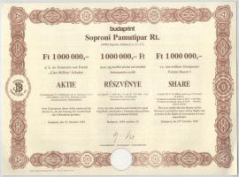 3db klf modern részvény, közte 1993. "Általános Gázipari Rt." részvénye 10.000Ft-ról szelv...