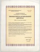 3db klf modern részvény, közte Nagykanizsa 1986. A Kanizsa Bútorgyár érdekeltségialap-kiegészítő kötvénye" 10.000Ft-ról T:UNC-XF