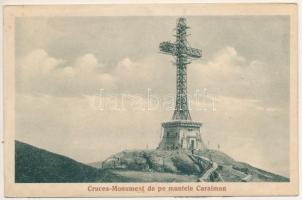 Bucsecs-hegység, Butschetsch, Muntii Bucegi; Crucea-Monument de pe muntele Caraiman / emlékmű, kereszt / cross, monument (ázott / wet damage)