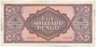 1946. 1.000.000.000P "5000 adópengő" címletű váltó illetékbélyeggel T:F folt