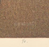 Bokros László (1928-2017): "Naplemente". Szitanyomat, glitter (?), papír, jelzett, számozo...