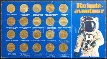 Hollandia DN "A repülés története - Ikarusztól az első Holdra lépésig" 20db klf emlékérem T:BU