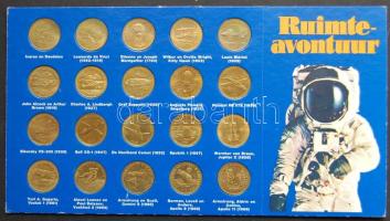 Hollandia DN "A repülés története - Ikarusztól az első Holdra lépésig" 20db klf emlékérem T:BU