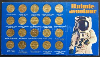 Hollandia DN "A repülés története - Ikarusztól az első Holdra lépésig" 20db klf emlékérem T:BU