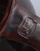 Fazék. Mázas cserép, jelzett. Dunántúl XX. sz. eleje 18 cm