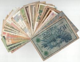 40db-os vegyes külföldi bankjegyből álló tétel, közte Olaszország, Szovjetunió, Csehszlovákia, NDK, ...