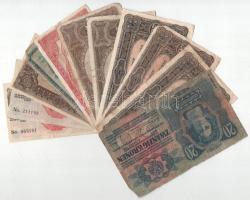 1913. 20K II. kiadás, piros "MAGYARORSZÁG" felülbélyegzéssel + 1916. 1K zöld "DEUTSCH...