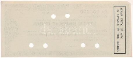 India DN 50R "State Bank of India" "SPECIMEN" utazási csekk T:XF hajtatlan, saro...