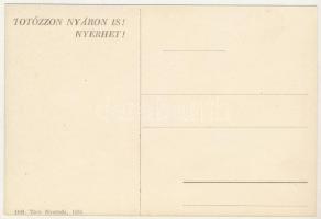 TOTÓszelvény - toll a kézben: nyereség az üdülésben! Totó tippszelvény reklám / Hungarian lottery ti...