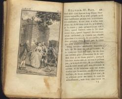 1781 Par J. J. Rousseau: La nouvella Héloise francia nyelvű könyv londoni nyomással és 2db metszette...