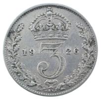 Nagy-Britannia 1926. 3p Ag "V. György" T:XF
Great Britain 1926. 3 Pence Ag "George V...