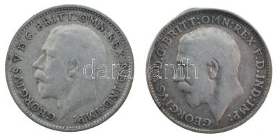 Nagy-Britannia 1916-1917. 3p Ag "V. György" (2xklf) T:VF
Great Britain 1916-1917. 3 Pence...